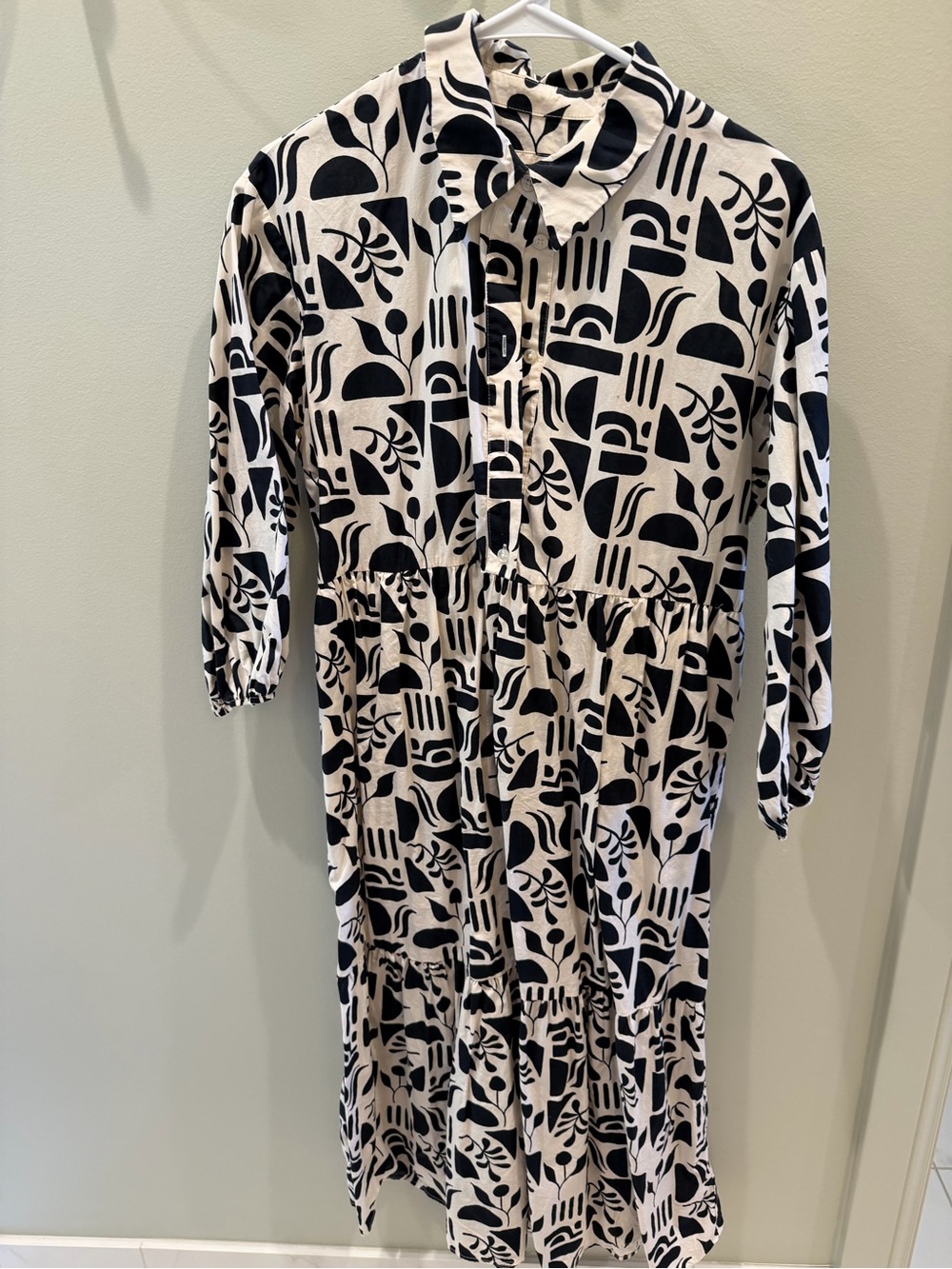 Anthropologie Black & White Graphic Print Kids Nightgown